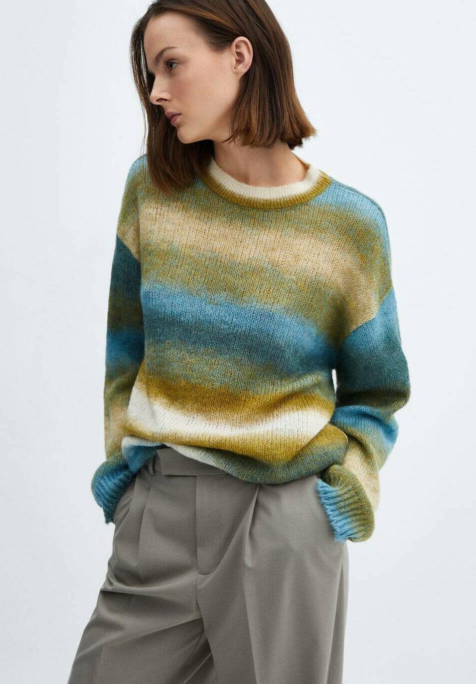 Mango SPACEDYE - Strickpullover - olivová/oliv - Zalando.de 