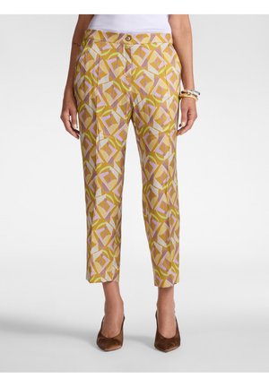 CROPPED STAMPATI - Pantalones - giallo