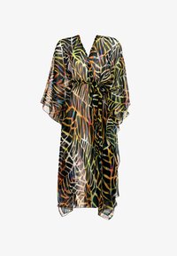 Wybrany, długi szlafrok plażowy kimono zwierzęcy wzór