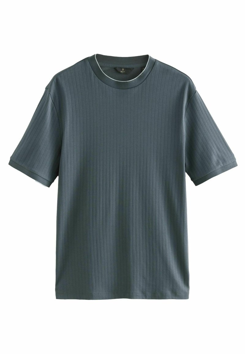 Next - REGULAR FIT - TEXTURED - Basic T-shirt - grey, Enlarge