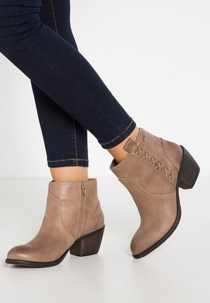 Bottines de cowboy / motard - taupe