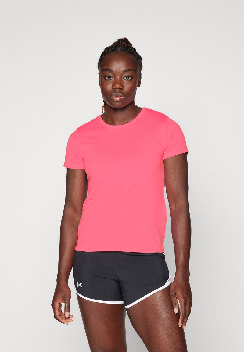 Under Armour LAUNCH - Športne majice - fluo pink/reflective