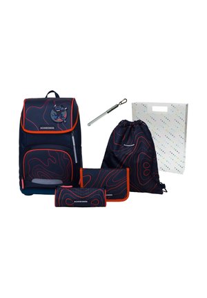 ERGOPLUS SET 8-TEILIG - Schulranzen Set - black red