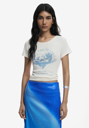 Print T-shirt - beige