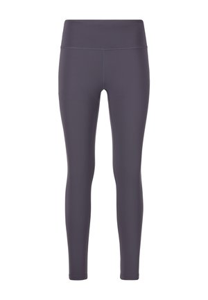 Leggings vaaleanharmaana, joustavaa kangasta, joissa on leveä vyötärönauha ja saumatonta muotoilua mukavuutta ja monipuolisuutta varten.