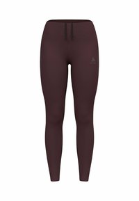 Bordeaux leggings gemaakt van rekbare stof met een hoge tailleband, voorzien van een trekkoord en logodetail op de linker dij.