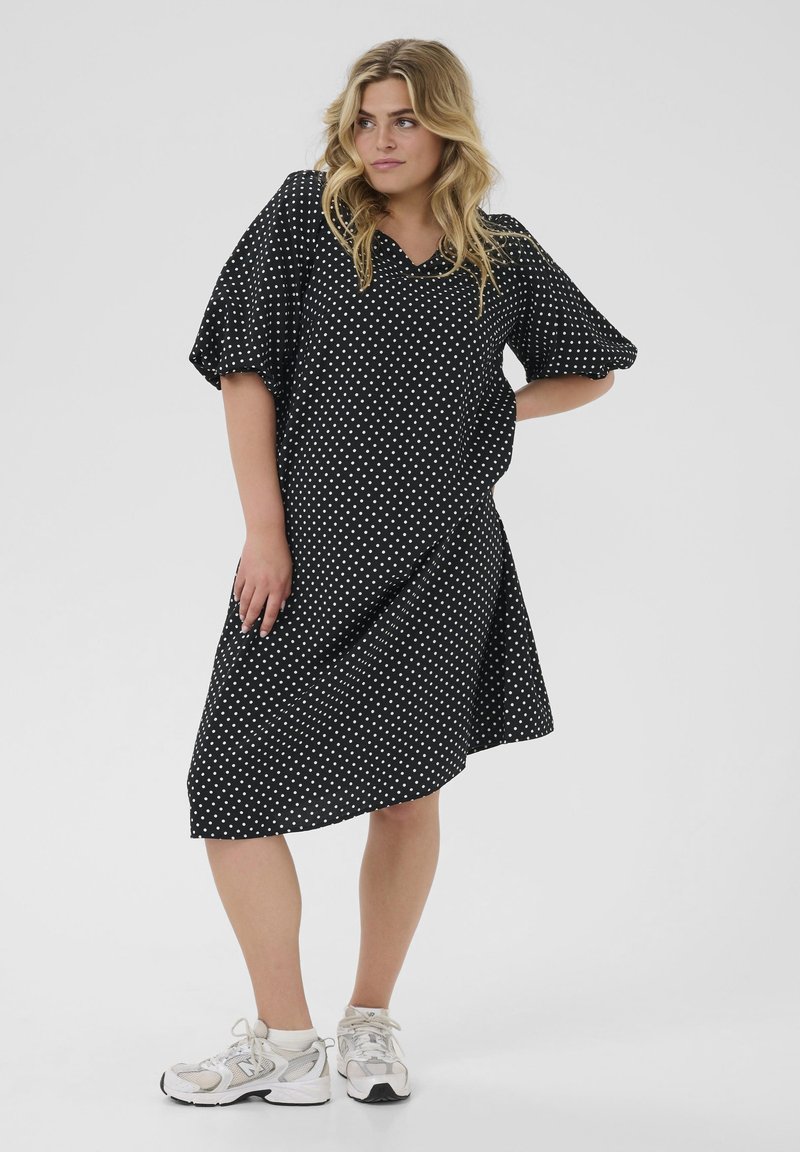 Kaffe Curve Vestido informal - black chalk dot