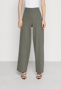Gina Tricot JENNA WIDE LEG TROUSERS - Calças - castor grey