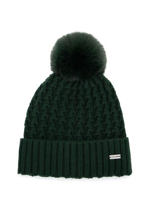 WITH A CHUNKY  PATTERN - Bonnet - dark green