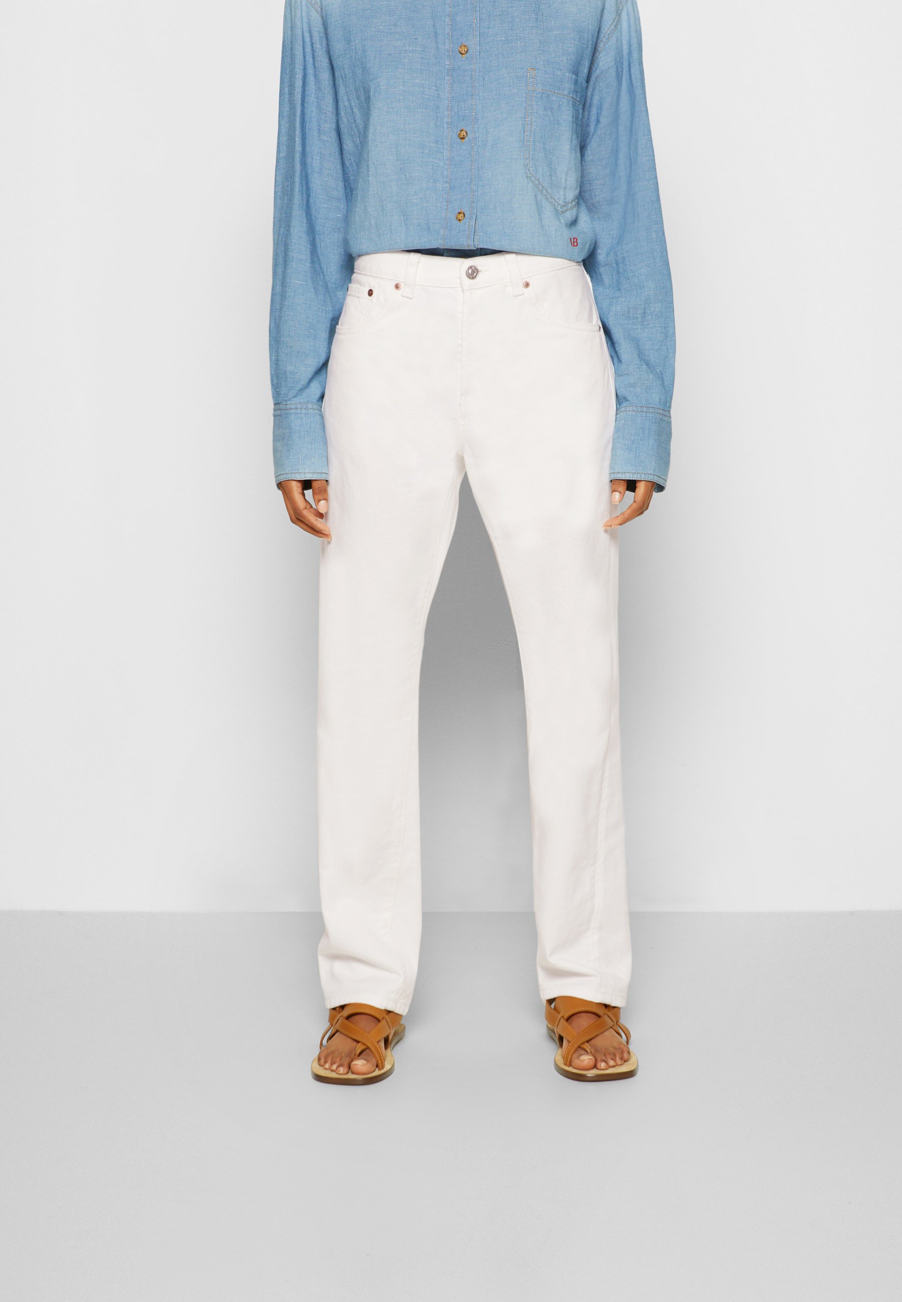 Victoria Beckham OLIVIA - Jean slim - off white rinse/écru - ZALANDO.CH