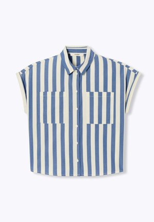 Promod, CHEMISE BOÎTE RAYÉE - Chemisier - rayé bleu