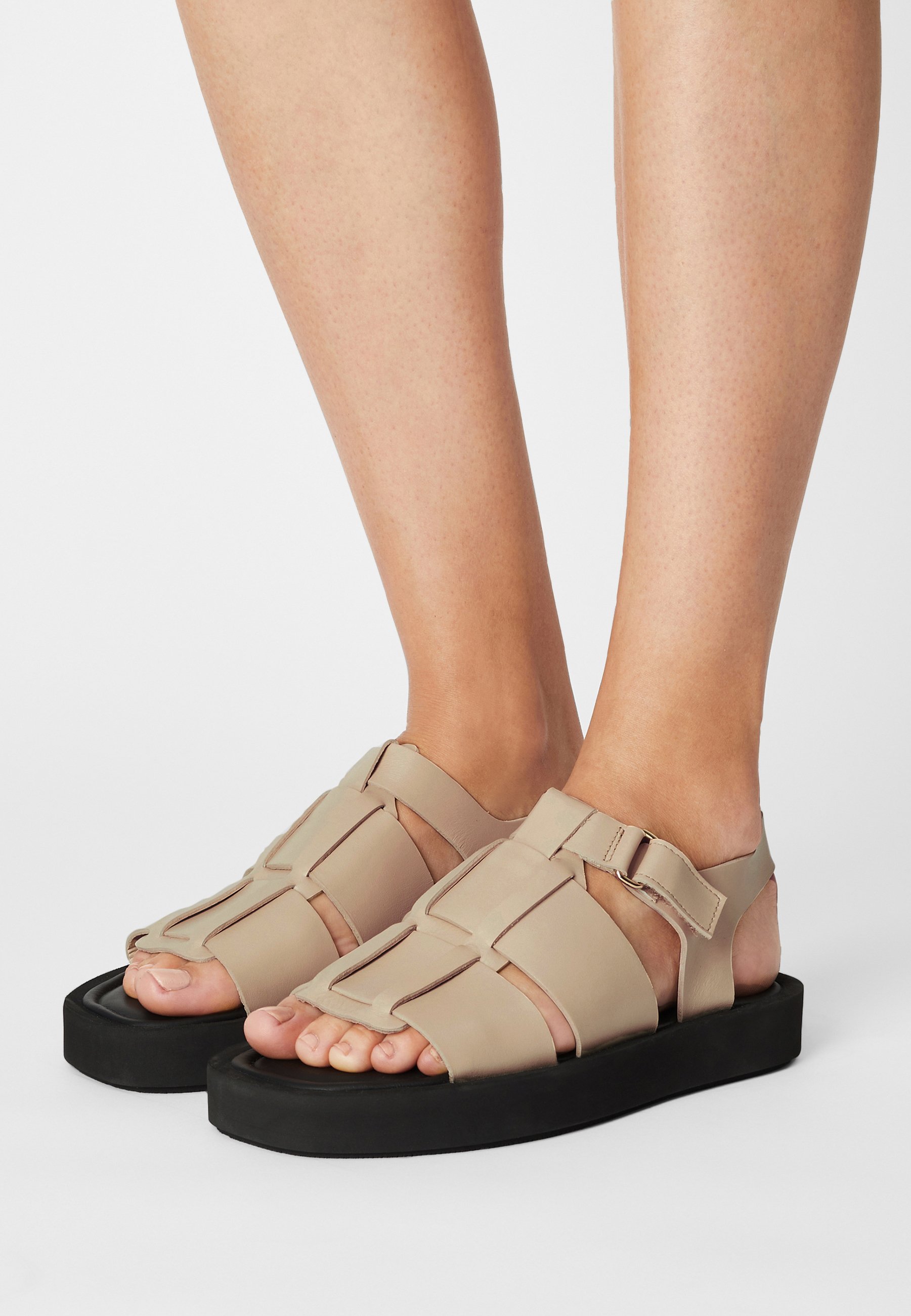 By Malene Birger KLEVA - Platform sandals - wood/off-white - Zalando.ie