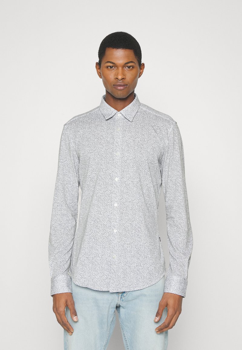 Camicia Tom Tailor Uomo Maniche Corte - Blu Scuro Con Piccolo Design Numerico - Vestibilità Normale - 3