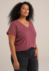 WE Fashion CURVE - Základné tričko - violet