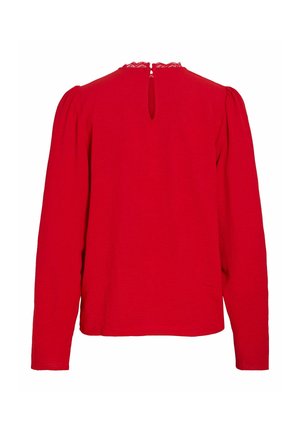 VILA, VIPALLAS L/S O-NECK TOP/KA - Blouse - racing red