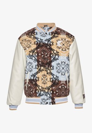 Karl Kani OG BLOCK PAISLEYCOLLEGE - Bomber stiliaus striukė - light blue multicolor