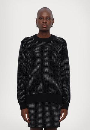 EASY RHINESTONE - Jumper - black