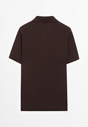 Massimo Dutti, 100% COTTON SHORT SLEEVE POLO - Poloshirts - bordeaux