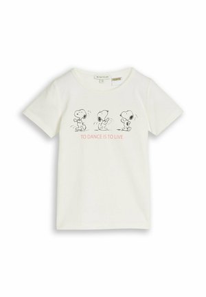 TOM TAILOR, TOM TAILOR T-SHIRT T-SHIRT MIT SNOOPY-PRINT - T-Shirt print - whisper white