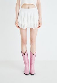 Hollister Co. TIERED FEMME - Klostuotas sijonas - bright white