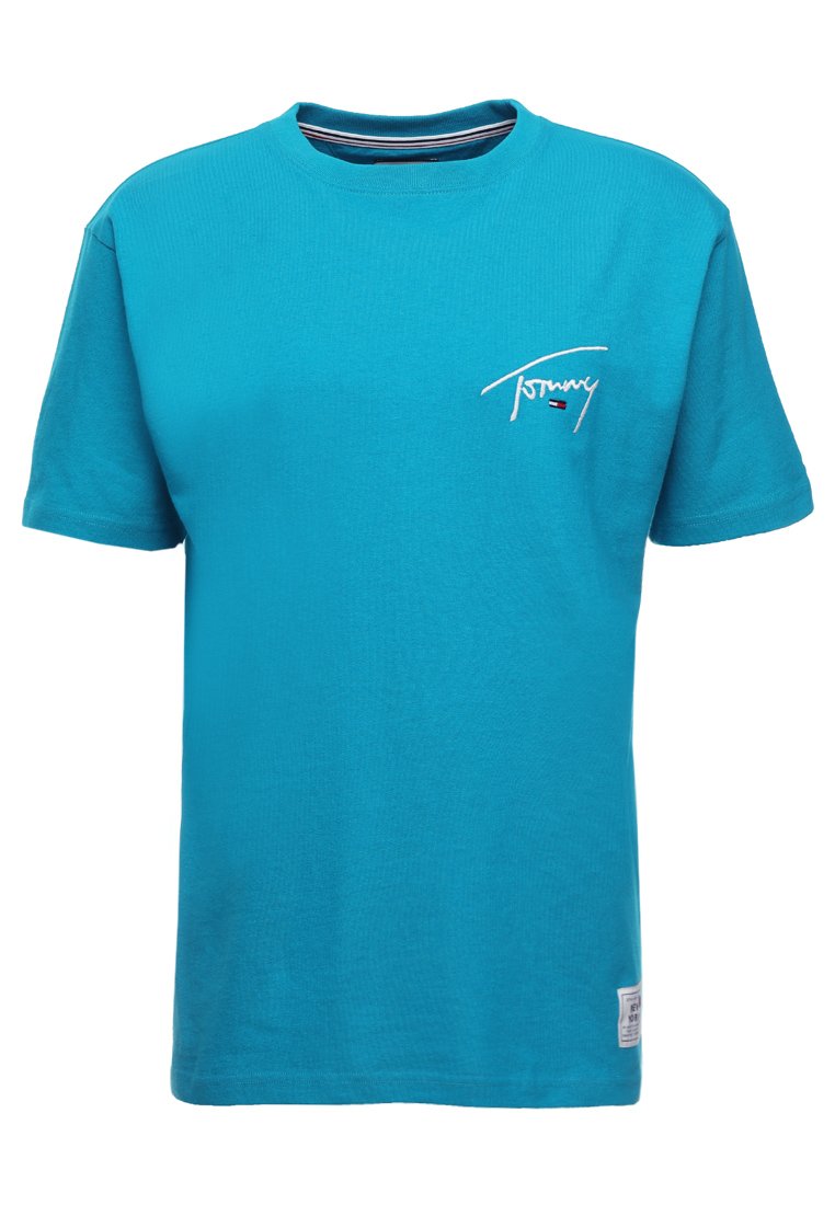 Tommy Jeans T-shirt print petrol