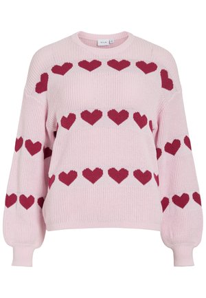 VILA VIJAMILLA O NECK - Pullover - cherry blossom/anemone