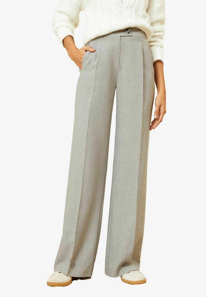 Love & Roses HIGH WAIST WIDE LEG TAILORED  - Kalhoty - grey tab