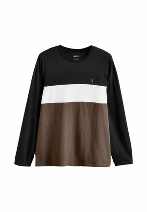 BLOCK TALL - REGULAR FIT - Top dugih rukava - black tan