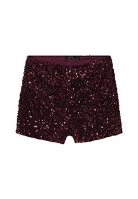 Bordo toonitud püksteksid sujuva sisemise voodriga, mis on krobelise tekstuuri ja elastse vöökohaga ning kitsalt istuva lõikega.