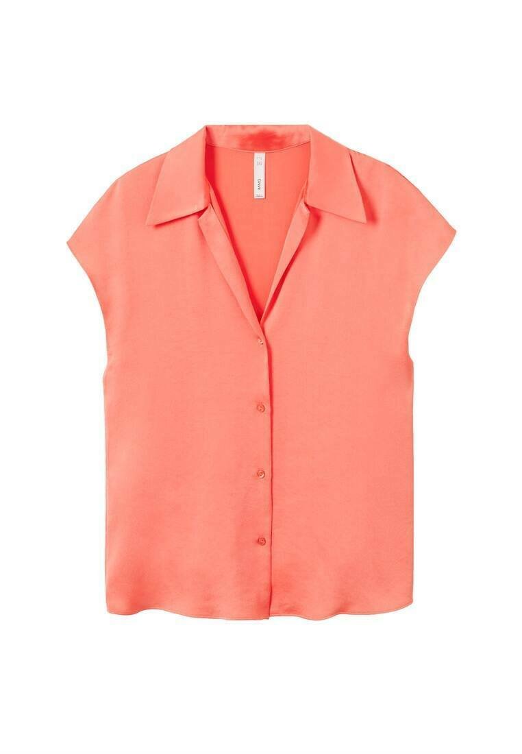 Mango Overhemdblouse koraalrood Mango Overhemdblouse koraalrood