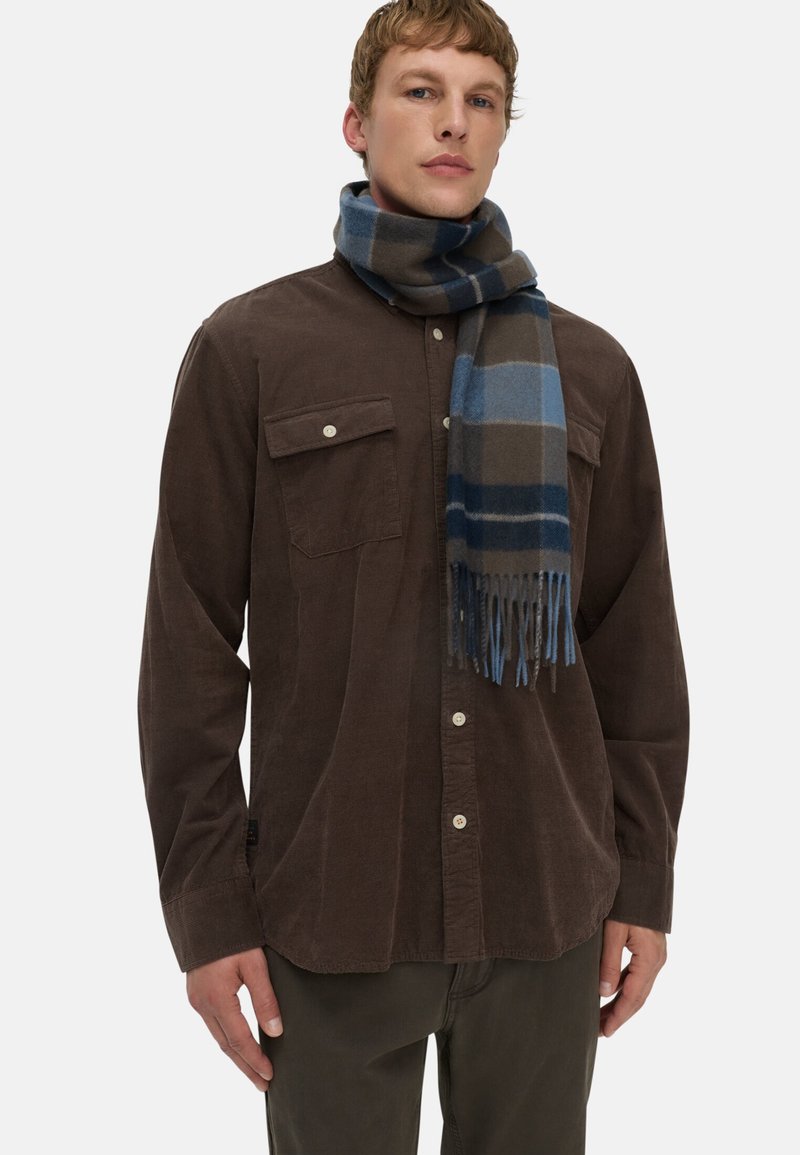 camel active LANGARM MIT AUFGESETZTEN TASCHEN - Skjorter - dark brown