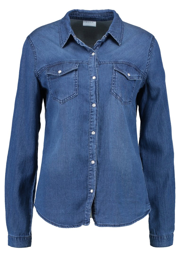 Vila VIBISTA - Camisa - blue denim/denim oxidado - Zalando.es