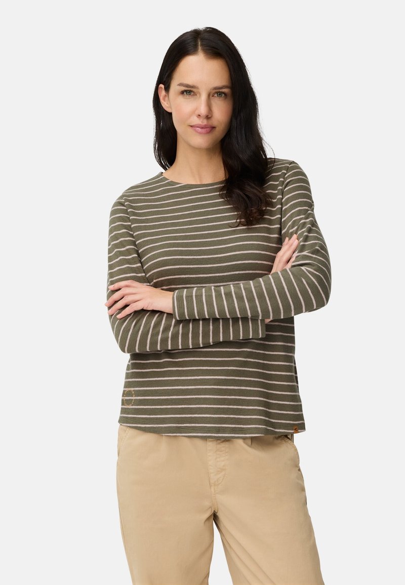 camel active Langærmet T-shirt - shadow khaki stripes