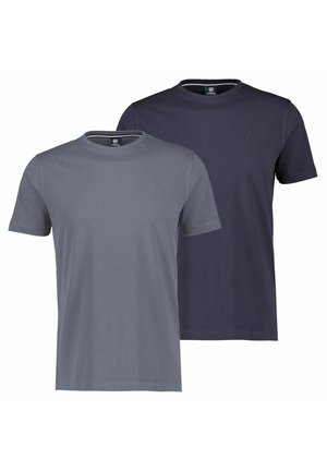 Basic T-shirt - navy   grau
