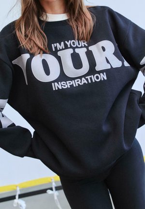 Stradivarius, Sweatshirt - black