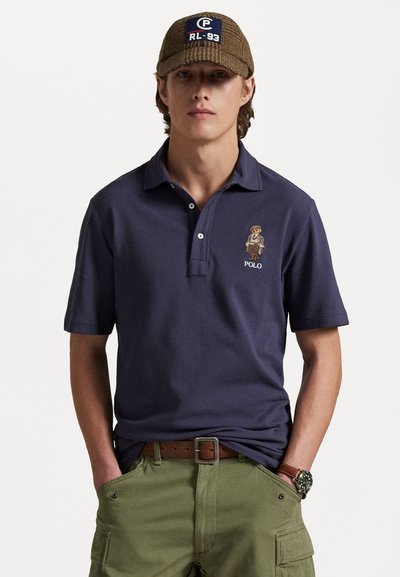 Polo Ralph Lauren CUSTOM SLIM POLO BEAR MESH POLO SHIRT - Poloshirt - faded blue bear