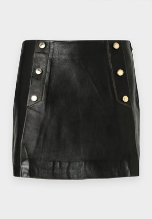 SKIRT CLEM MATCHING - Jupe en cuir - marron