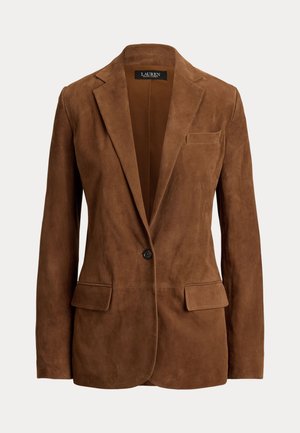 Lauren Ralph Lauren, GOAT-SUEDE BLAZER - Bőrdzseki - light tobacco