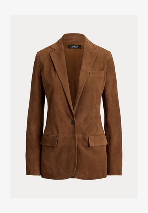 Lauren Ralph Lauren, GOAT-SUEDE BLAZER - Bőrdzseki - light tobacco