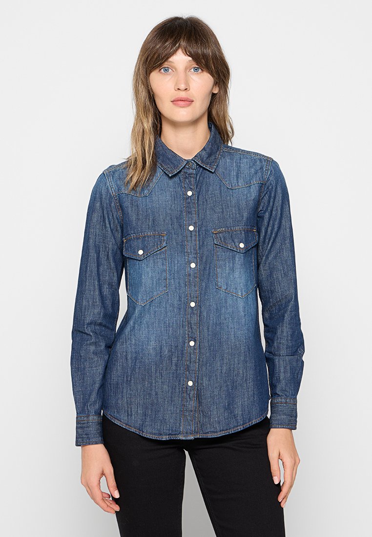 Pepe Jeans Overhemdblouse blauw Pepe Jeans Overhemdblouse blauw