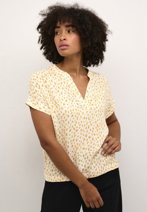 KAANO - Blouse - white orange graphic dots