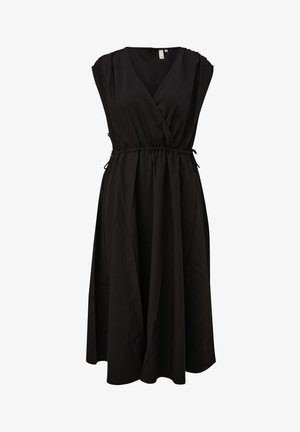 QS, MIT TUNNELZUG IN DER TAILLE - Robe de jour - schwarz