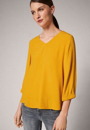 MIT V-NECK - Bluzka z długim rękawem - smokey yellow