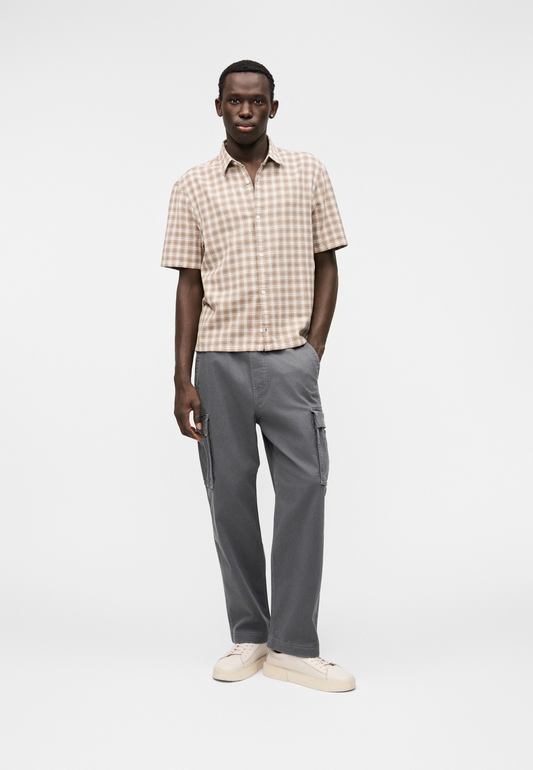 Hollister Co. CHECK - Shirt - khaki - Zalando.co.uk