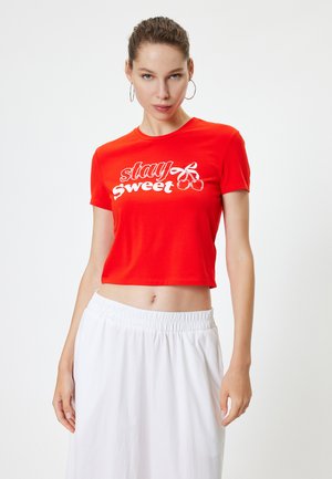 Koton BOWTIE - T-shirt med print - red