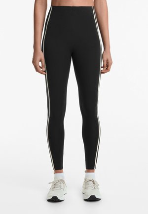 COMPRESSIVE RAISE UP ANKLE-LENGTH WITH PIPING - Legging - black