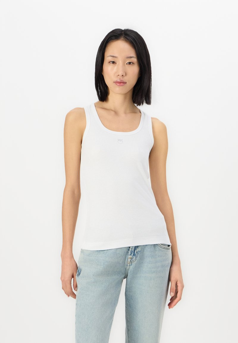 Pinko - CALCOLATORE CANOTTIERA - Top - bianco, Enlarge