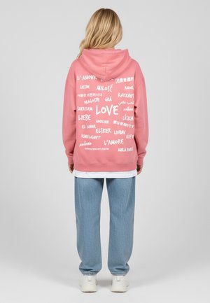 UNIVERSAL LOVE BACK PRINT - Hoodie - pink