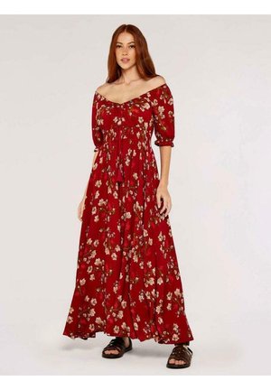 BLOSSOM BARDOT MAXI DRESS - Maxikleid - red