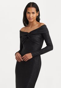 Lauren Ralph Lauren - KENEIA MIDI LONG SLEEVE DRESS - Cocktailjurk - black Miniatuurafbeelding 1